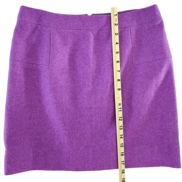 J. Crew Purple Skirt Mini Above Knee Career Business Office Casual 6 Flaw - Picture 4 of 10